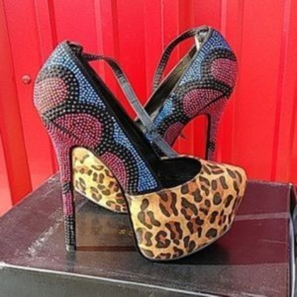 Women's Platform Pump High Heels 8.5 - Picture 7 of 8